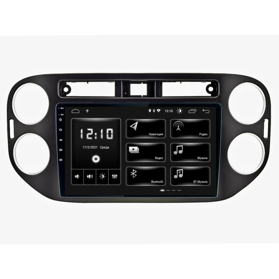 VW Tiguan 14-16 black (Android 10) DSP, 9"
