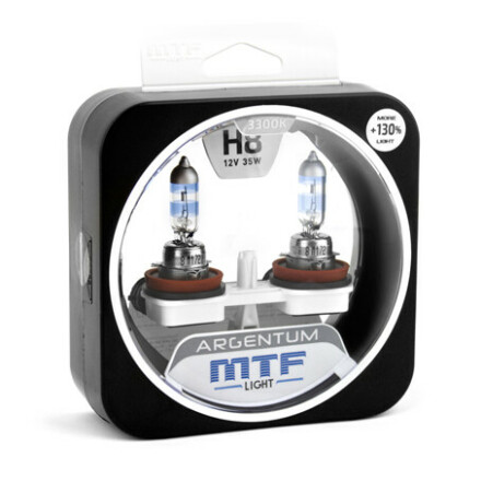 Комплект галогенных ламп MTF H8 Argentum +130%