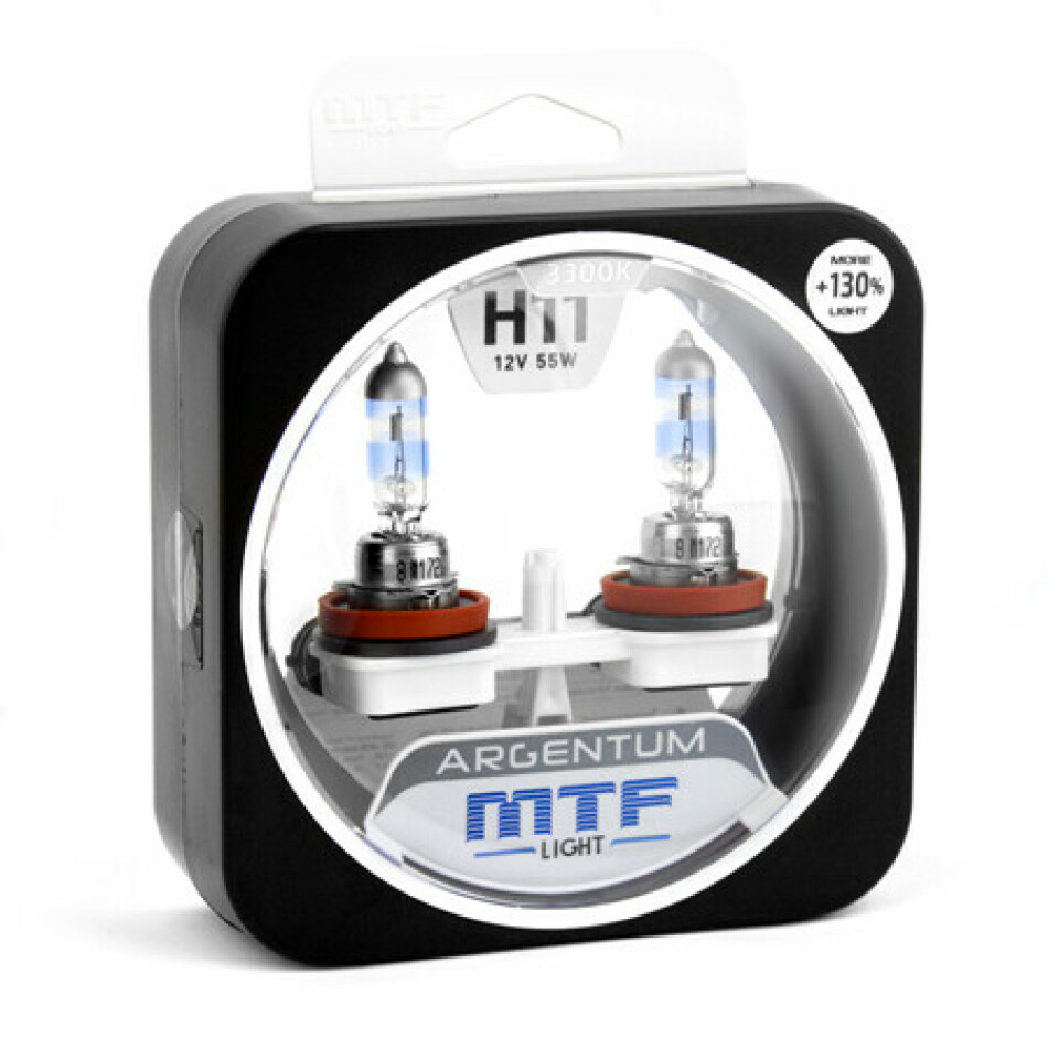 Комплект галогенных ламп MTF H11 Argentum +130%