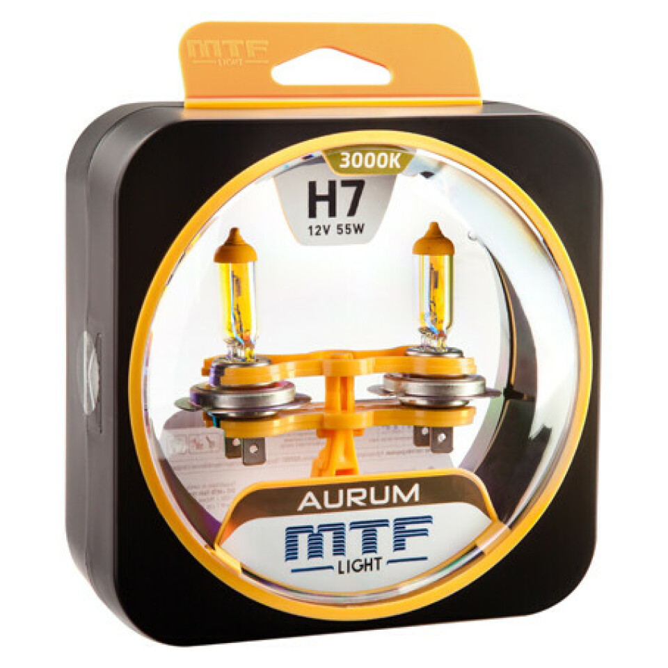 Комплект галогенных ламп MTF H7 Aurum