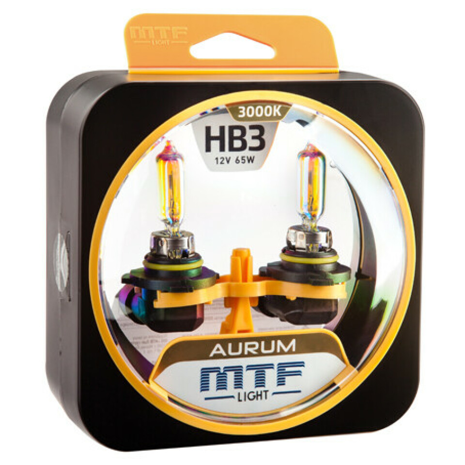 Комплект галогенных ламп MTF HB3 Aurum