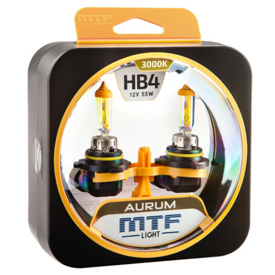 Комплект галогенных ламп MTF HB4 Aurum