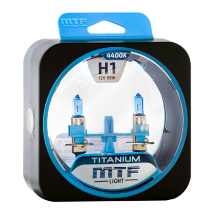 Комплект галогенных ламп MTF H1 Titanium