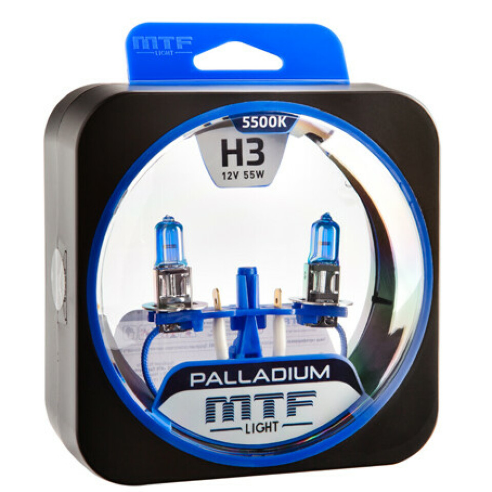 Комплект галогенных ламп MTF  H3 Palladium