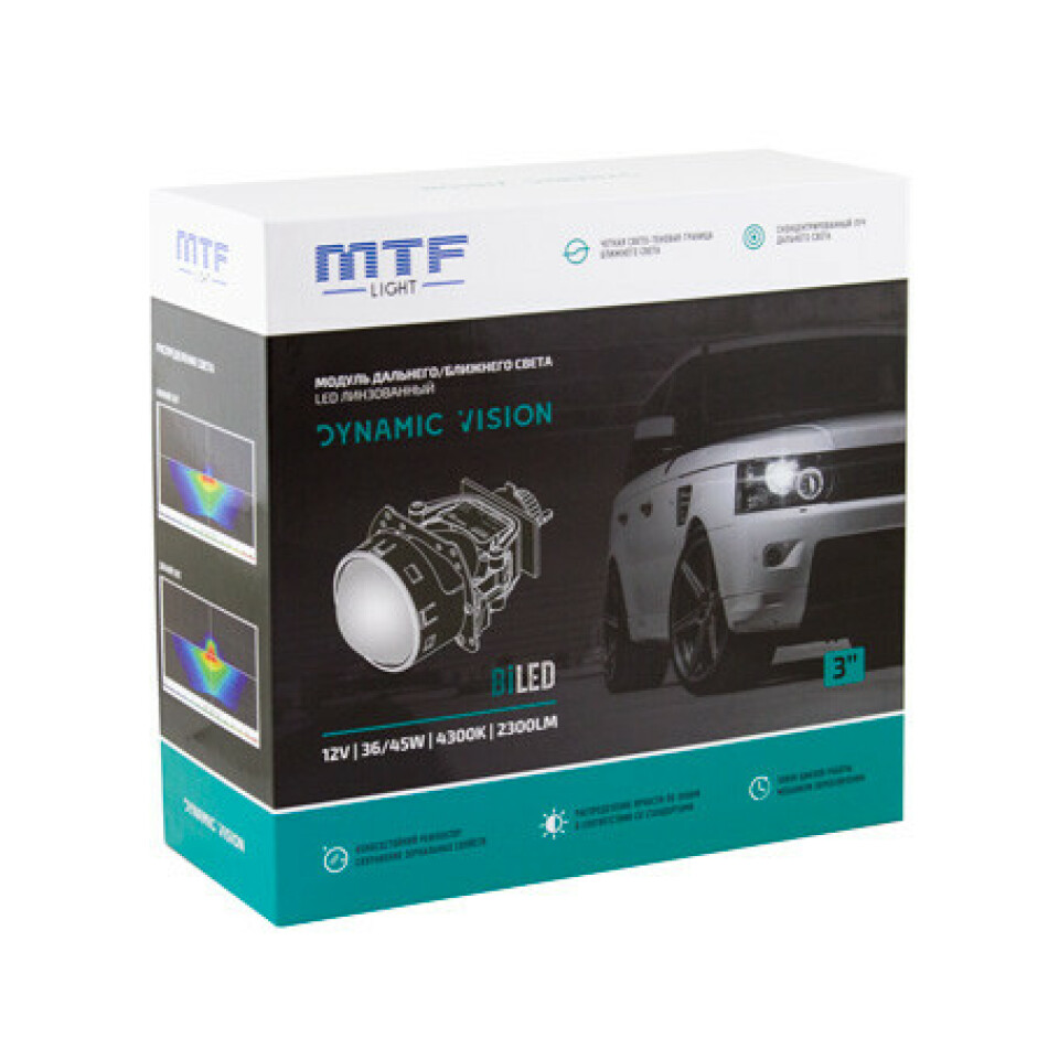 Модуль дальнего/ближнего света MTF Dynamic Vision LED 3″  к-кт